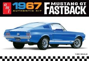 1967 FORD MUSTANG GT FASTBACK 1:25 SCALE MODEL KIT (AMT 1241)