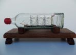 4 Masted Barque Ship In A Bottle (UNQ 00279)