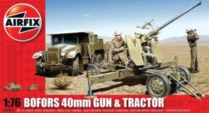 Airfield Accessories , 40mm Bofors Gun & Tractor 1:76 (202314)