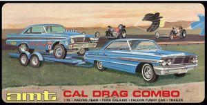 CAL DRAG COMBO 1964 GALAXIE, AWB FALCON & TRAILER 1:25 scale (AMT 1223)