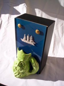 Charity Winebox art Auction sculpture 2011 “Port 2 Port” (APM 8)