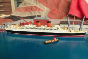 Cunard RMS Mauretania II 1939 Model 1:1250 Nelson 012 (BH1136)