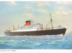 Cunard White Star Line R.M.S Media Vintage Postcard 1950’s (BH679)