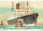 Cunard White Star Line S.S. Laconia Vintage Postcard 1938 (BH677)