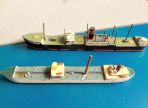 Early Post War Waterline Cargo Liners 1/1200 Plastic/Bakelite 1950's x 2 (BH822)