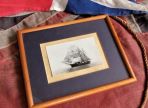 Framed Postcard, Real Photo 105 Two Masted Sailing Barque (BH1014)