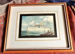 Framed Postcard SS Drottningholm 1936 (BH983)