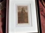 Framed Postcard, Sweetheart/Girl In Raingear Dreadnought Background (BH981)