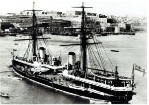 HMS Inflexible Real Photo national Maritime Museum card No 205 (BH632)