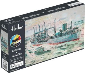 LA SEINE + LA SAONE 1:200 Heller (2 X WW2 era Tanker models in one box) (Heller 55050)