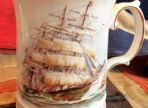 Large Mug Two Ships In Full Sail, Gulls & Cliffs (BH958)