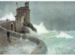 Lighthouse on Jetty Vintage Postcard. H.K.& Co. M. Series 441. Early1900's (BH635)