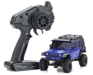 MINI-Z 4×4 Jeep Ⓡ Wrangler Rubicon with Accessory parts Ocean Blue Metallic (KYO 32528MB-B)