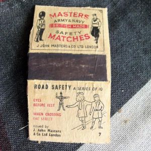 Masters Army & Navy Safety Match Cover Road Safety Series /7 (BH1230)