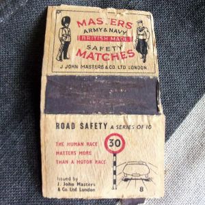 Masters Army & Navy Safety Match Cover Road Safety Series /8 (BH1231)