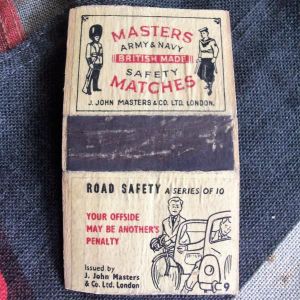 Masters Army & Navy Safety Match Cover Road Safety Series /9 (BH1232)