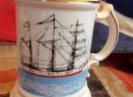 Mustache Stein American Ship In Full Sail (BH960)