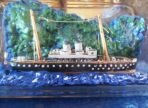 NZ Coastal Steamer Ship In A Bottle (UNQ 00249)