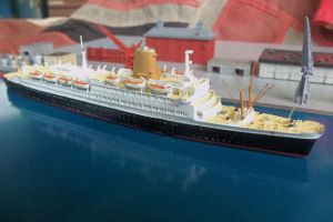 North German Lloyd, Bremen Ocean Liner (Pasteur) 1959 Model 1:1250 CMKR 10 (BH1116)