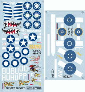 P-40Ns. RNZAF, RAAF, US Pacific and Nationalist Chinese 1/48 (V 4893)