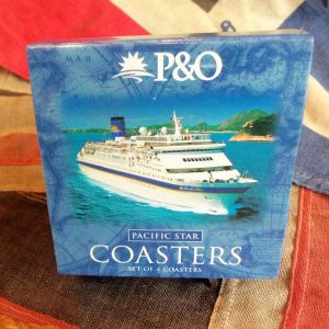 P&O PACIFIC STAR Cruise Ship Coaster Set. (BH778)