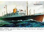 RMMV Rangitane, New Zealand Shipping Co, Vintage Postcard Valentine's Ship Series 1958 (BH697)