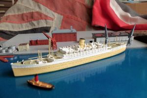 RMS Orion Orient Line 1/1200 Waterline Resin Model by Sanvan Gb (BH1160)