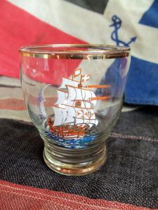 Retro Sailing Ship Large Shot Glass (BH2005)