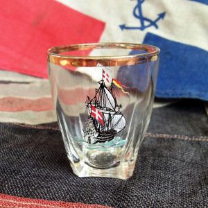 Retro Sailing Ship Shot Glass (BH2004)