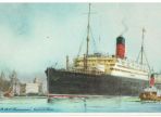 SS Franconia, Cunard Line, Vintage Postcard 1932 (BH676)