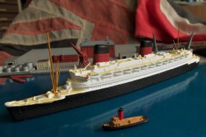 SS Liberte 1956 1:1250 Waterline Hein Mueck (Degen) 310 Resin (BH1154)