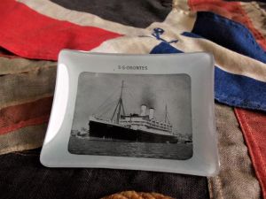 SS Orontes Orient Shipping Line Glass Dish (BH736)