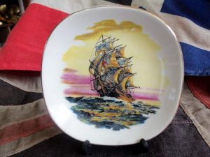 Sailing Ship On Plate by Weatherby Hanley (BH378)