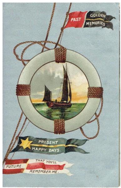 Purchase Sailing Ship Pennants Past Present Future, Vintage Foil ...