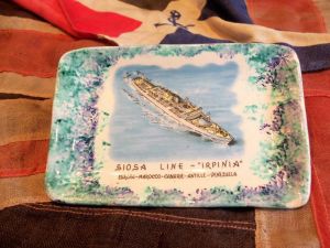 Siosa Line MV Irpinia Souvenir dish. (BH712)