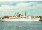 Swedish American Line MS Kungsholm Vintage Postcard 1950's (BH699)