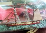 Three Masted Barque Ship In A Bottle 'Red Sails In The Sunset' (UNQ 00283)