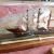 Three Masted Ship In A Gin Bottle With Stand (UNQ 00284)