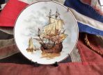 Tudor Sailing Warship Plate Wall Mounted (BH953)