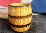 Vintage 1960's ceramic Barrel Shot glass (BH1000)