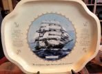 Vintage Tin Tray, Cutty Sark Scotch Whisky, Ship Theme #1 (BH965)